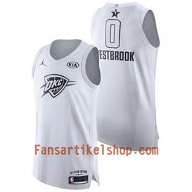 NBA Oklahoma City Thunder Trikot Russell Westbrook 0 2018 All-Star Jordan Brand Weiß Swingman - Herren